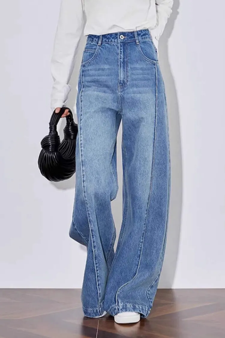 Women's High-Waisted Denim Pants