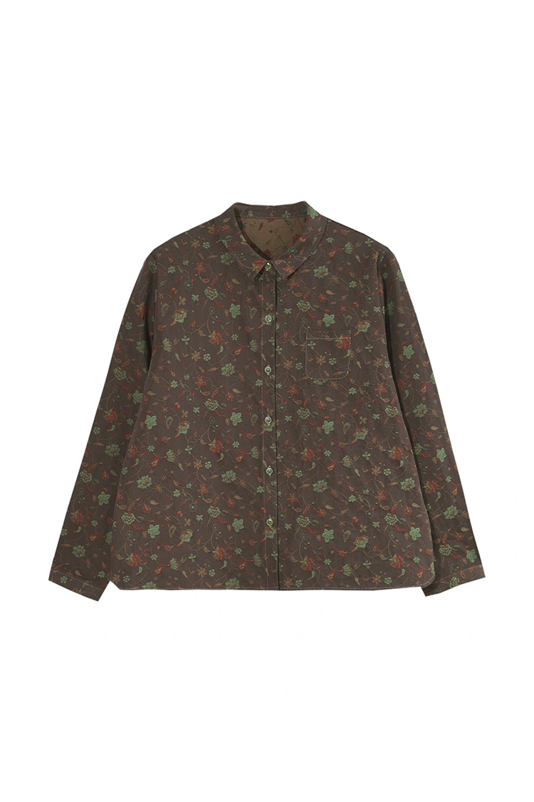 Naisten kukkakuvioinen rento pusero